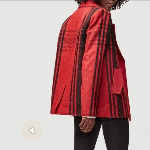 Frame Buffalo Check Peacoat in Hunter Red Multi
Size XS - Picture 4 of 9
